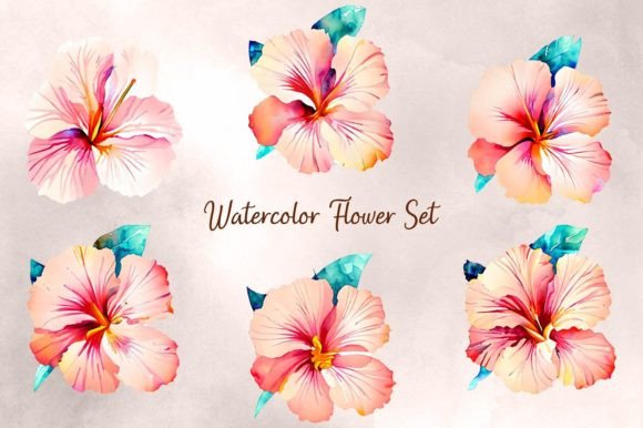 Download Aquarell-Blumen-Set - Set Collection