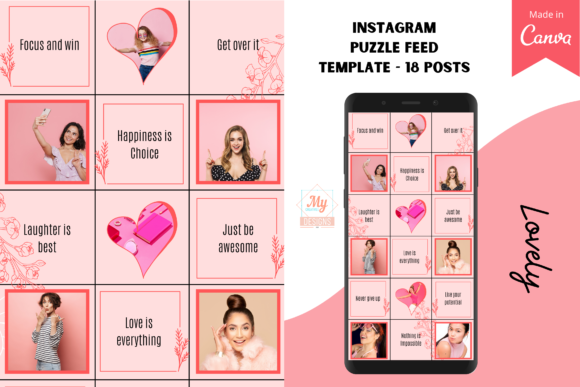 Download Canva Instagram Puzzle Feed Template - Feed template Collection