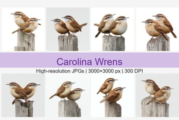Download Carolina Wren Clipart Set - Set Collection