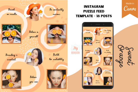Download Canva Instagram Puzzle Feed Template - Feed template Collection