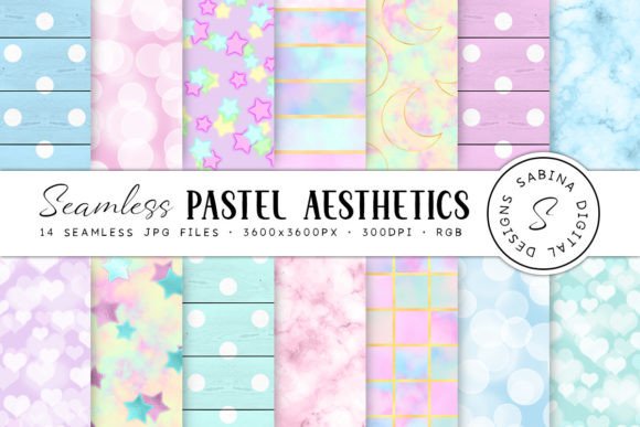 Download Pastel Aesthetics Seamless Digital Paper - Pastel aesthetics Collection