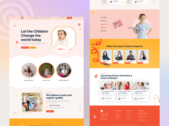 Download Cute Baby Shop Website Homepage – Figma - Premium Resources